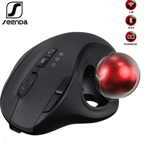 Seenda Bluetooth Trackball Moe G Rgb Ergonomic Rechargeable