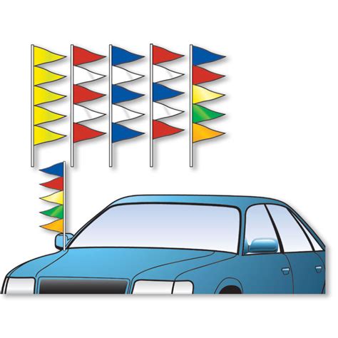 Triangle Antenna Pennants Car Dealership Flags Auto Dealer Supplies