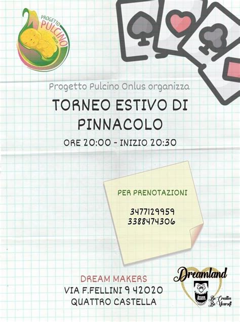 Tornei Di Pinnacolo E Burraco Per Progetto Pulcino CSV Emilia Sede Di