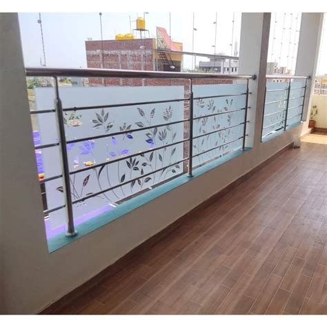 Silver Stainless Steel Glass Balcony Railing For Home At Rs 300 Square