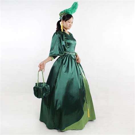 Cosplaydiy Womens Renaissance Dark Green Medieval Halloween Dress