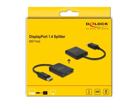 Navilock Products 87768 Delock DisplayPort 1 4 Splitter 1 X DisplayPort