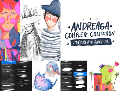 Andreaga Complete Collection Procreate Brushes Uibundle