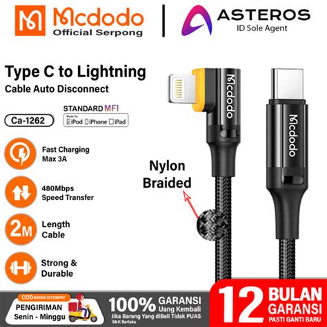 Jual Mcdodo Kabel Iphone Type C To Lightning Gaming Elbow