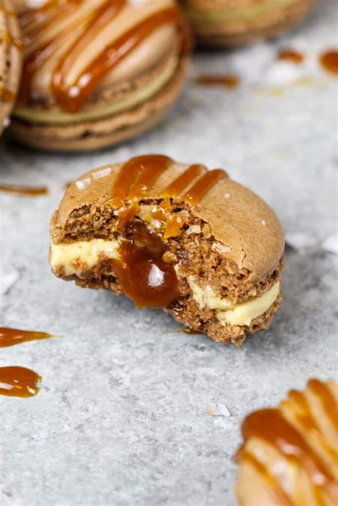 Salted Caramel Macarons Detailed Recipe And Step By Step Tutorial