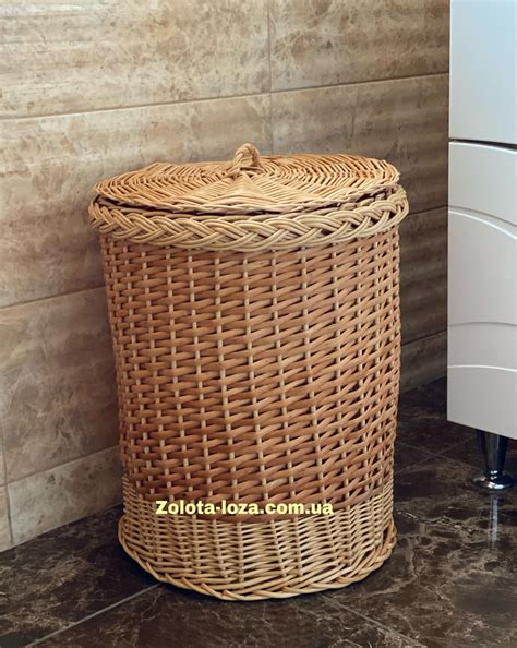 Корзина "Бельевая" плетеная из натуральной лозы. Арт:8338: продажа ...
