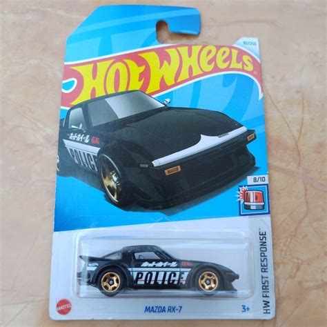 HITAM Hot Wheels MAZDA RX7 RX 7 Police Black Shopee Malaysia