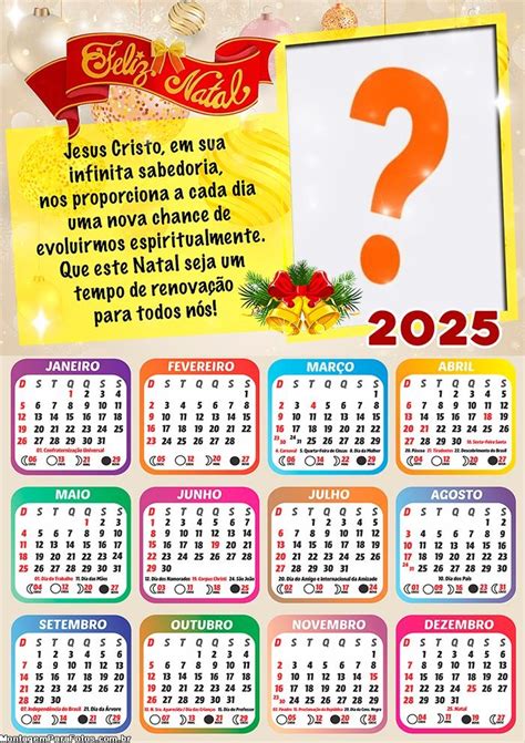 Calendário 2025 Uma nova chance de evoluirmos espiritualmente Feliz