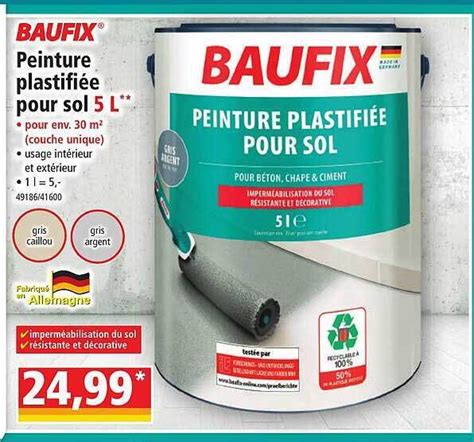 Promo Peinture plastifiée pour sol 5l baufix chez Norma