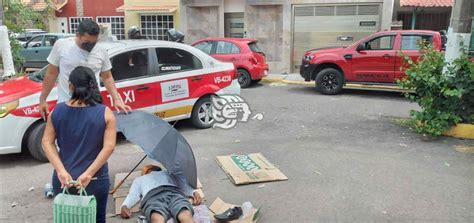 Motociclista Resulta Lesionado Tras Ser Impactado Por Taxi En Veracruz