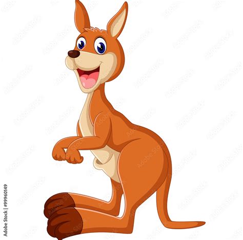 illustraion of Cute kangaroo cartoon Stock Vector | Adobe Stock