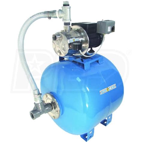 Burcam 506537ss Pumps 16 Gpm 3 4 Hp Stainless Steel Shallow Well Jet Pump W 6 6 Gal Steel Tank