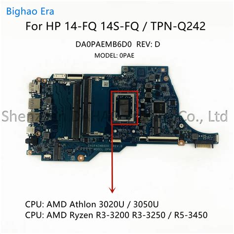 Da Paemb D For Hp Fq S Fq Z Fq Laptop Motherboard With Amd R