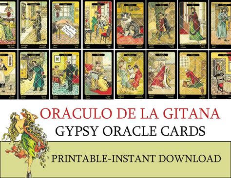 Gypsy Oracle Cards Printable Oráculo De La Gitana Sibylle De La