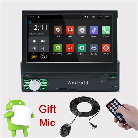 Single 1Din Android 8 1 RAM 2G ROM 16G QuadCore Universal Car