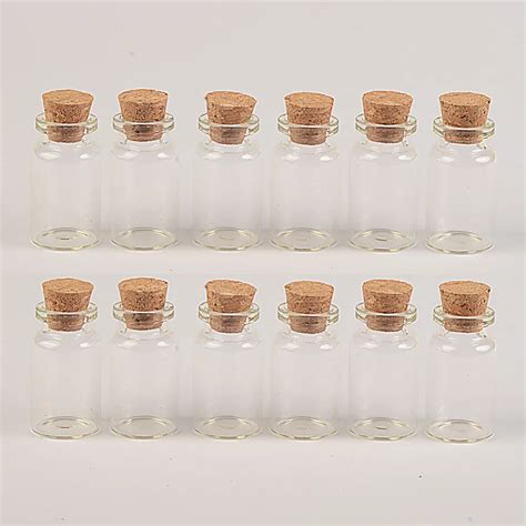 X X Mm Ml Mini Glass Bottles With Cork Empty Small Glass Jars