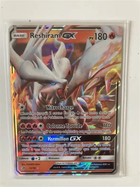 Carte Pok Mon Reshiram Gx Majest Des Dragons Fr M Nm Eur