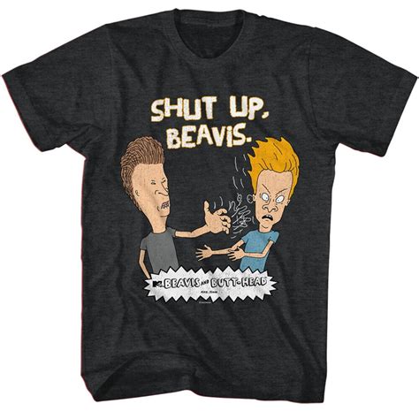 Mtv Classic Cartoon Beavis And Butthead Shut Up Beavis Slap Mens T