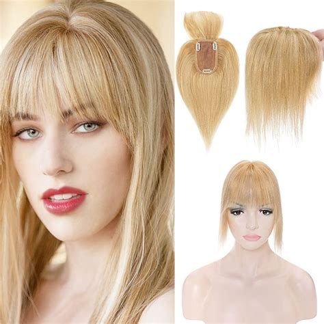 Amazon SEGO 100 Real Human Hair Toppers With Bangs Silk Base 150