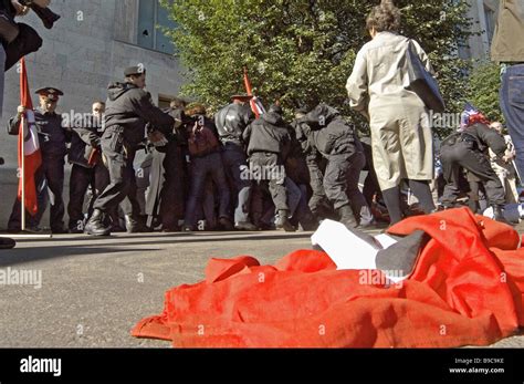 Police Special Forces Dispersing The Rally Organized By National