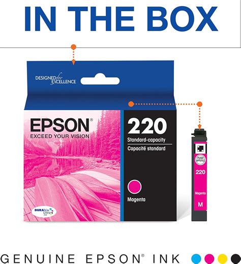 Buy Epson T220120 Durabrite Ultra Black Standard Capacity Cartridge And Epson T220 Durabrite