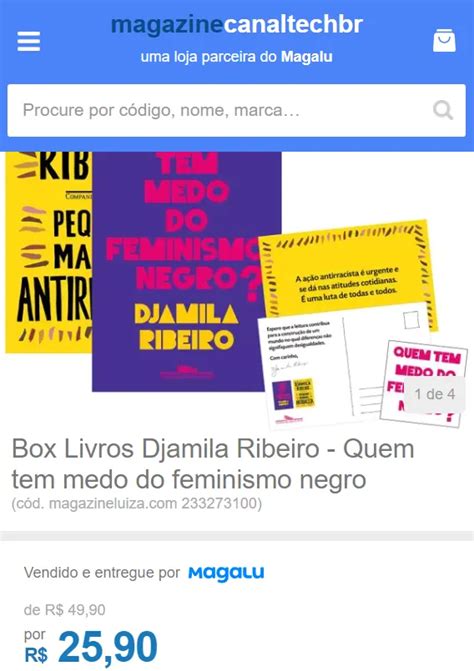 Box Livros Djamila Ribeiro Quem Tem Medo Do Feminismo Negro E Pequeno