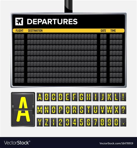 an airport departure board with letters and numbers in yellow, black ...