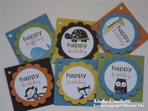 Bella Confetti: Children's Birthday Gift Tags