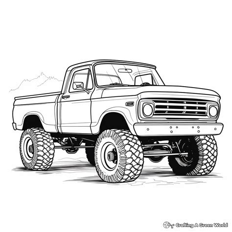 Lifted Truck Coloring Pages - Free & Printable!