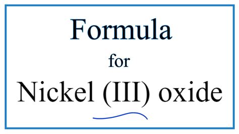 Nickel oxide formula | inchem