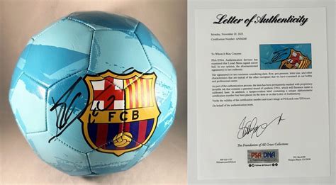 Lionel Messi Signed Soccer Ball FC Barcelona Barca PSA/DNA COA ...