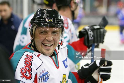 Former Nhl Player Theo Fleury In Action For The Belfast Giants In His