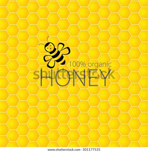 Bee Honey Vector On Yellow Illustration Stock Vector Royalty Free