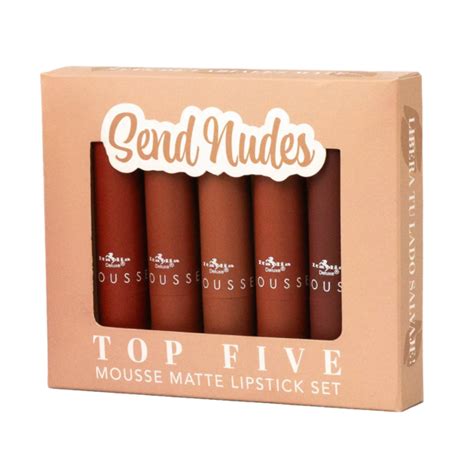 Labiales Send Nudes Mate Mousse Top Five Set 5 Italia Deluxe