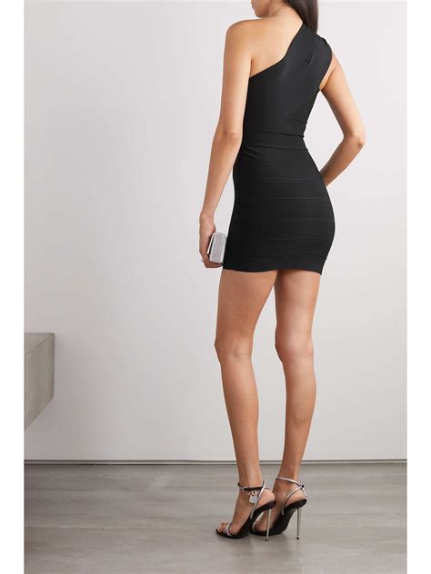 HERVÉ LÉGER Icon one shoulder bandage mini dress NET A PORTER