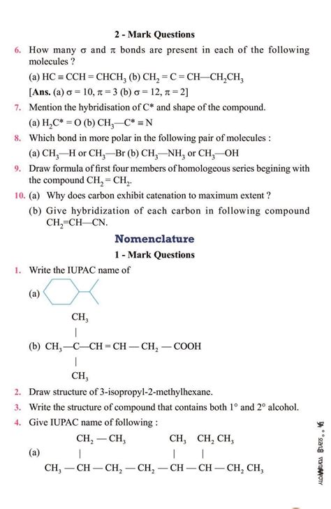 Solution Chemistry Class 11 Goc Ncert Question Paper 55 Off