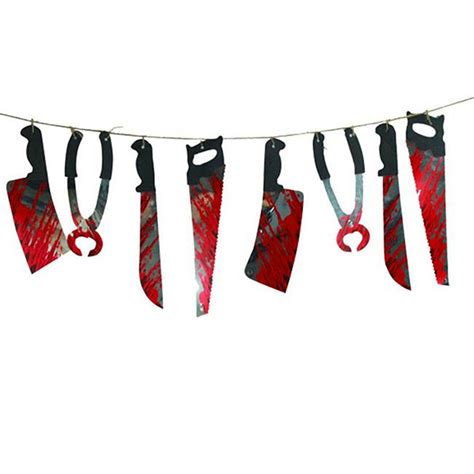 Holloween Prop Horrible Bloody Fake Knife Trick Toy 8 In 1 Pack