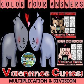 St Valentine S Day Multiplication And Division Color By Number Bundle