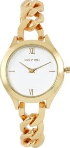 Joker Witch Vegas White Dial Gold Metallic Link Strap Analog Women S