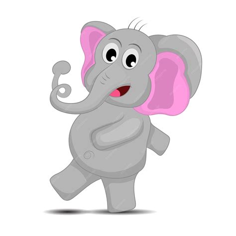 Premium Vector | Vector illustration of Cartoon elephant walking on ...