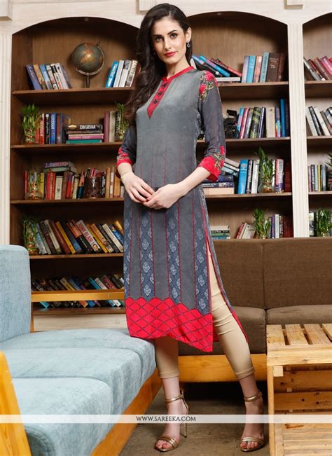 Buy Digital Print Work Multi Colour Party Wear Kurti Online