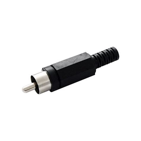 Electr Nica Gimeno Conector Rca Macho Negro