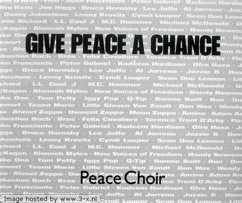 Give Peace A Chance Sheet Music The Peace Choir Piano Vocal