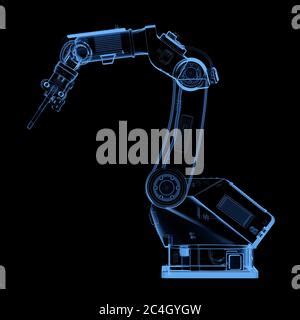 3d Rendering Welding Robotic Arm Isolated On White Stock Photo Alamy