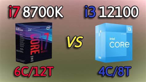 I3 12100 Vs I7 8700k Benchmark And Test In 6 Games 1080p Youtube