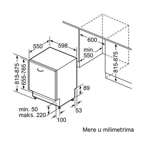 Potpuno ugradna mašina za pranje sudova 60cm variohinge Serija 4 Bosch