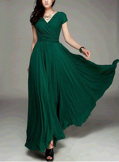 Women S Jade Green Color Chiffon Vestidos Estilosos Vestidos Belos