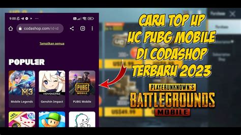 Cara Top Up UC PUBG Mobile Di Codashop Terbaru 2023 YouTube