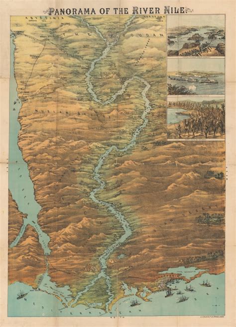 Panorama Of The River Nile Geographicus Rare Antique Maps