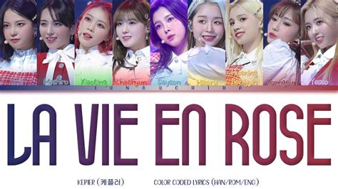 Kep Er La Vie En Rose Cover Color Coded Lyrics Han